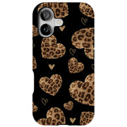 Leopard Hearts Tough Cases For Apple iPhone (17, 16, 15, 14, 13, 12, 11, X, SE, 8, 7/ Air, Plus, Pro, Max, Mini, XR, XS), Print in USA