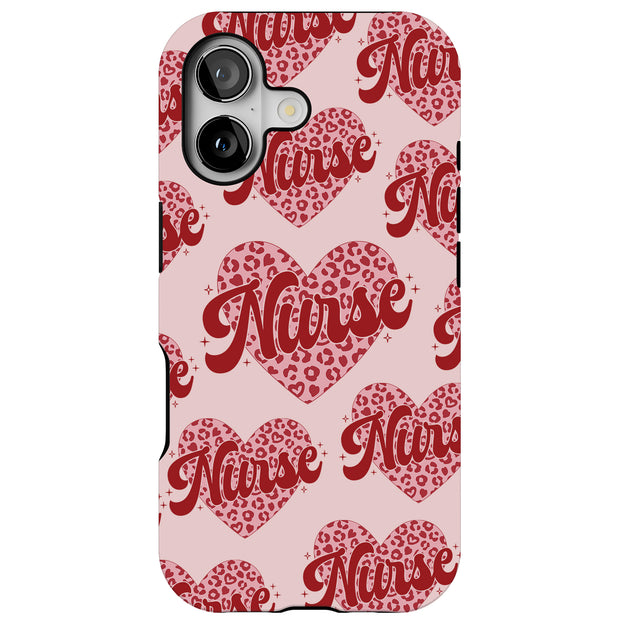 Nurse Leopard Tough Cases For Apple iPhone (17, 16, 15, 14, 13, 12, 11, X, SE, 8, 7/ Air, Plus, Pro, Max, Mini, XR, XS), Print in USA