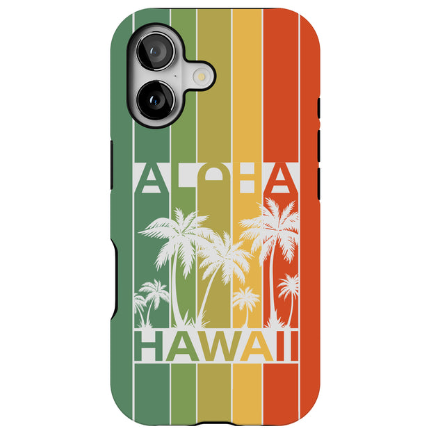 Hawaii Palms Tough Cases For Apple iPhone (17, 16, 15, 14, 13, 12, 11, X, SE, 8, 7/ Air, Plus, Pro, Max, Mini, XR, XS), Print in USA