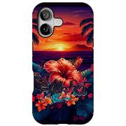 Aloha Sunset Tough Cases For Apple iPhone (17, 16, 15, 14, 13, 12, 11, X, SE, 8, 7/ Air, Plus, Pro, Max, Mini, XR, XS), Print in USA