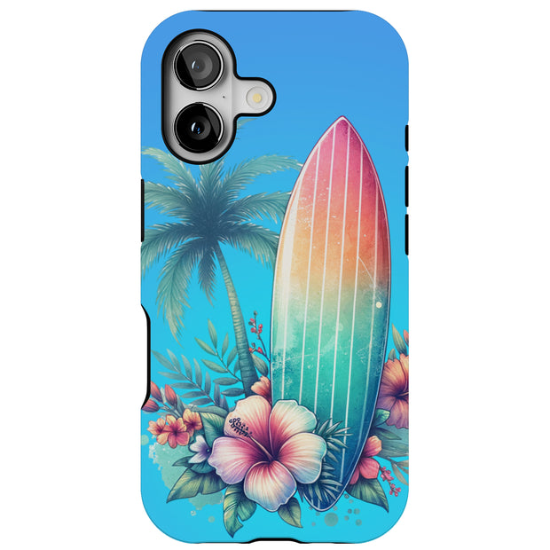 Surf Board 2 Tough Cases For Apple iPhone (17, 16, 15, 14, 13, 12, 11, X, SE, 8, 7/ Air, Plus, Pro, Max, Mini, XR, XS), Print in USA