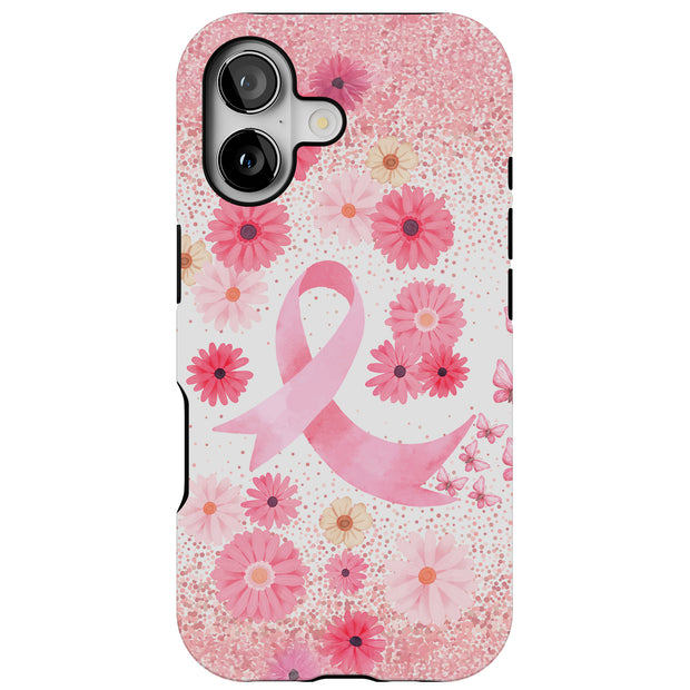 Breast Cancer 1 Tough Cases For Apple iPhone (17, 16, 15, 14, 13, 12, 11, X, SE, 8, 7/ Air, Plus, Pro, Max, Mini, XR, XS), Print in USA