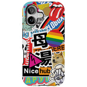 Trendy Stickers Tough Cases For Apple iPhone (17, 16, 15, 14, 13, 12, 11, X, SE, 8, 7/ Air, Plus, Pro, Max, Mini, XR, XS), Print in USA