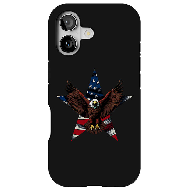 Patriotic Eagle Tough Cases For Apple iPhone (17, 16, 15, 14, 13, 12, 11, X, SE, 8, 7/ Air, Plus, Pro, Max, Mini, XR, XS), Print in USA
