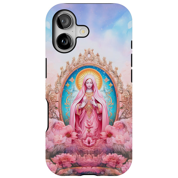 Virgin Mary 3 Tough Cases For Apple iPhone (17, 16, 15, 14, 13, 12, 11, X, SE, 8, 7/ Air, Plus, Pro, Max, Mini, XR, XS), Print in USA