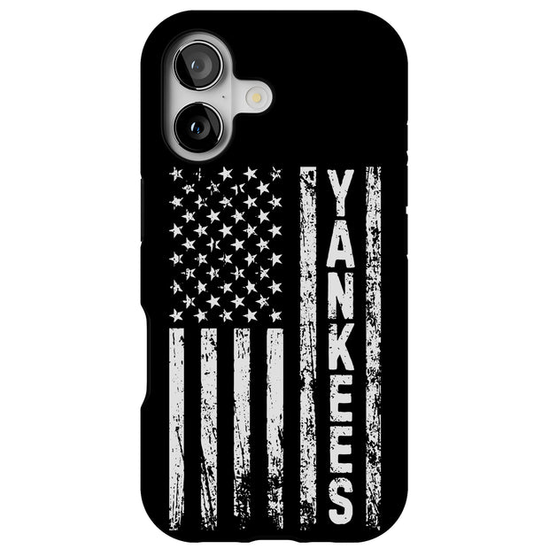 Yankee flag Tough Cases For Apple iPhone (17, 16, 15, 14, 13, 12, 11, X, SE, 8, 7/ Air, Plus, Pro, Max, Mini, XR, XS), Print in USA