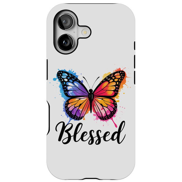 Butterfly Bless Tough Cases For Apple iPhone (17, 16, 15, 14, 13, 12, 11, X, SE, 8, 7/ Air, Plus, Pro, Max, Mini, XR, XS), Print in USA