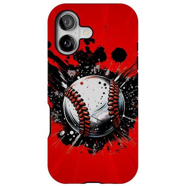Baseball Crash Tough Cases For Apple iPhone (17, 16, 15, 14, 13, 12, 11, X, SE, 8, 7/ Air, Plus, Pro, Max, Mini, XR, XS), Print in USA