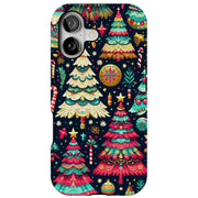 Xmas Trees Tough Cases For Apple iPhone (17, 16, 15, 14, 13, 12, 11, X, SE, 8, 7/ Air, Plus, Pro, Max, Mini, XR, XS), Print in USA