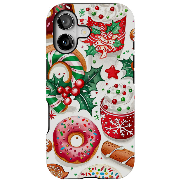 Xmas Theme 1 Tough Cases For Apple iPhone (17, 16, 15, 14, 13, 12, 11, X, SE, 8, 7/ Air, Plus, Pro, Max, Mini, XR, XS), Print in USA
