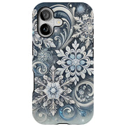 Xmas Snow White Tough Cases For Apple iPhone (17, 16, 15, 14, 13, 12, 11, X, SE, 8, 7/ Air, Plus, Pro, Max, Mini, XR, XS), Print in USA