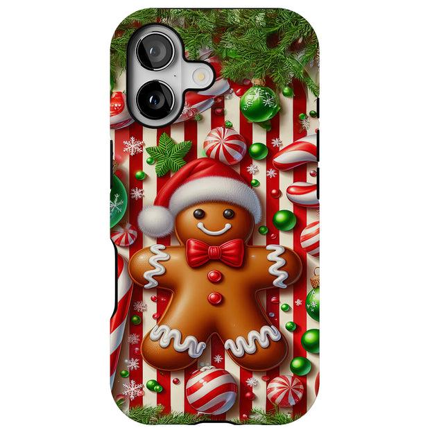 Gingerbreadman Tough Cases For Apple iPhone (17, 16, 15, 14, 13, 12, 11, X, SE, 8, 7/ Air, Plus, Pro, Max, Mini, XR, XS), Print in USA