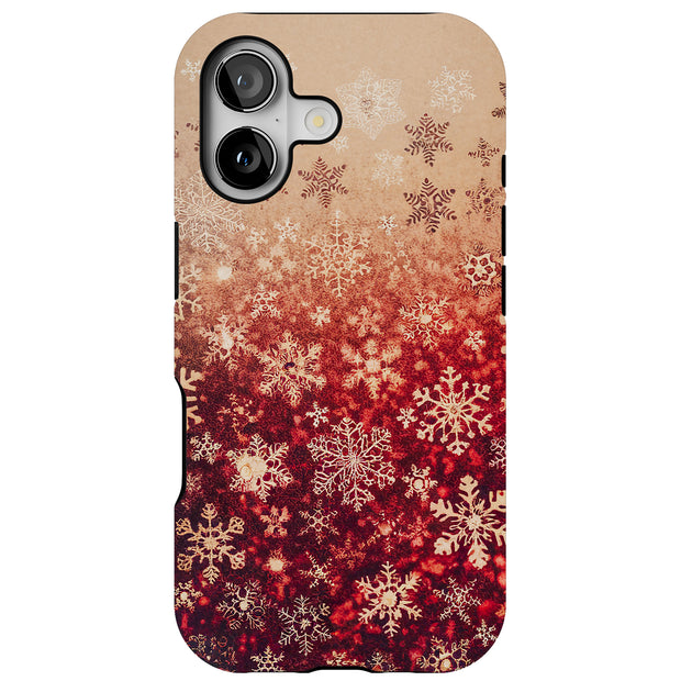 Xmas Snowflake 2 Tough Cases For Apple iPhone (17, 16, 15, 14, 13, 12, 11, X, SE, 8, 7/ Air, Plus, Pro, Max, Mini, XR, XS), Print in USA