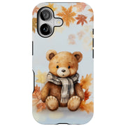 Autumn Bear 2 Tough Cases For Apple iPhone (17, 16, 15, 14, 13, 12, 11, X, SE, 8, 7/ Air, Plus, Pro, Max, Mini, XR, XS), Print in USA