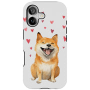 Shiba Inu Love Tough Cases For Apple iPhone (17, 16, 15, 14, 13, 12, 11, X, SE, 8, 7/ Air, Plus, Pro, Max, Mini, XR, XS), Print in USA