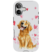 Golden Retriever Tough Cases For Apple iPhone (17, 16, 15, 14, 13, 12, 11, X, SE, 8, 7/ Air, Plus, Pro, Max, Mini, XR, XS), Print in USA