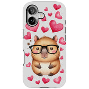 Capybara Love Tough Cases For Apple iPhone (17, 16, 15, 14, 13, 12, 11, X, SE, 8, 7/ Air, Plus, Pro, Max, Mini, XR, XS), Print in USA