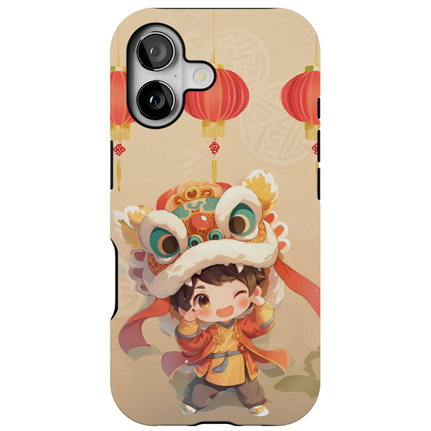 Chinese NewYear Tough Cases For Apple iPhone (17, 16, 15, 14, 13, 12, 11, X, SE, 8, 7/ Air, Plus, Pro, Max, Mini, XR, XS), Print in USA