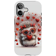 Cute Hedgehog Tough Cases For Apple iPhone (17, 16, 15, 14, 13, 12, 11, X, SE, 8, 7/ Air, Plus, Pro, Max, Mini, XR, XS), Print in USA