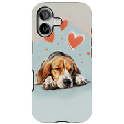 Sleepy Foxhound Tough Cases For Apple iPhone (17, 16, 15, 14, 13, 12, 11, X, SE, 8, 7/ Air, Plus, Pro, Max, Mini, XR, XS), Print in USA