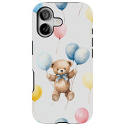 Bear Balloons Tough Cases For Apple iPhone (17, 16, 15, 14, 13, 12, 11, X, SE, 8, 7/ Air, Plus, Pro, Max, Mini, XR, XS), Print in USA