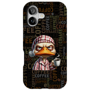 Coffee Duck Tough Cases For Apple iPhone (17, 16, 15, 14, 13, 12, 11, X, SE, 8, 7/ Air, Plus, Pro, Max, Mini, XR, XS), Print in USA
