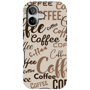 Coffee Coffee Tough Cases For Apple iPhone (17, 16, 15, 14, 13, 12, 11, X, SE, 8, 7/ Air, Plus, Pro, Max, Mini, XR, XS), Print in USA