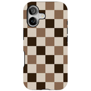 Coffee Checker Tough Cases For Apple iPhone (17, 16, 15, 14, 13, 12, 11, X, SE, 8, 7/ Air, Plus, Pro, Max, Mini, XR, XS), Print in USA