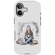 Winter Girl Tough Cases For Apple iPhone (17, 16, 15, 14, 13, 12, 11, X, SE, 8, 7/ Air, Plus, Pro, Max, Mini, XR, XS), Print in USA