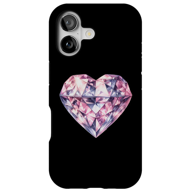 Heart Diamond 2 Tough Cases For Apple iPhone (17, 16, 15, 14, 13, 12, 11, X, SE, 8, 7/ Air, Plus, Pro, Max, Mini, XR, XS), Print in USA