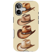 Cowboy Hats 2 Tough Cases For Apple iPhone (17, 16, 15, 14, 13, 12, 11, X, SE, 8, 7/ Air, Plus, Pro, Max, Mini, XR, XS), Print in USA