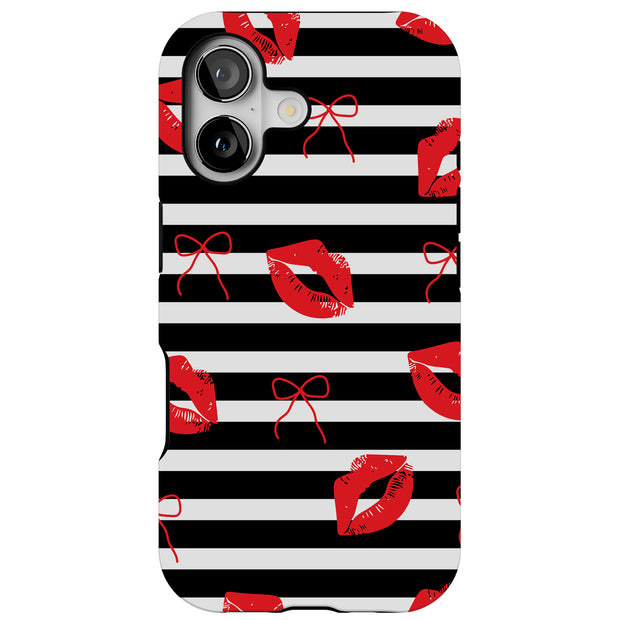 Valentines Lips Tough Cases For Apple iPhone (17, 16, 15, 14, 13, 12, 11, X, SE, 8, 7/ Air, Plus, Pro, Max, Mini, XR, XS), Print in USA