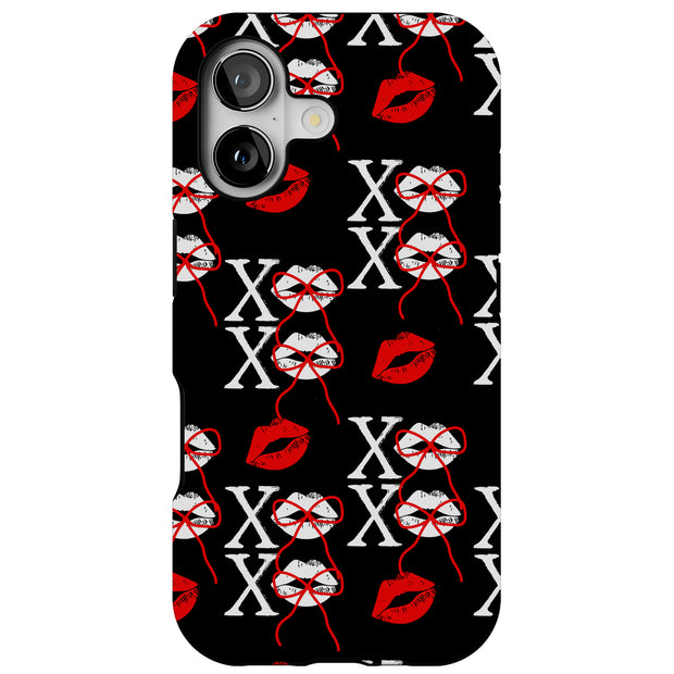 Valentine XOXO Tough Cases For Apple iPhone (17, 16, 15, 14, 13, 12, 11, X, SE, 8, 7/ Air, Plus, Pro, Max, Mini, XR, XS), Print in USA