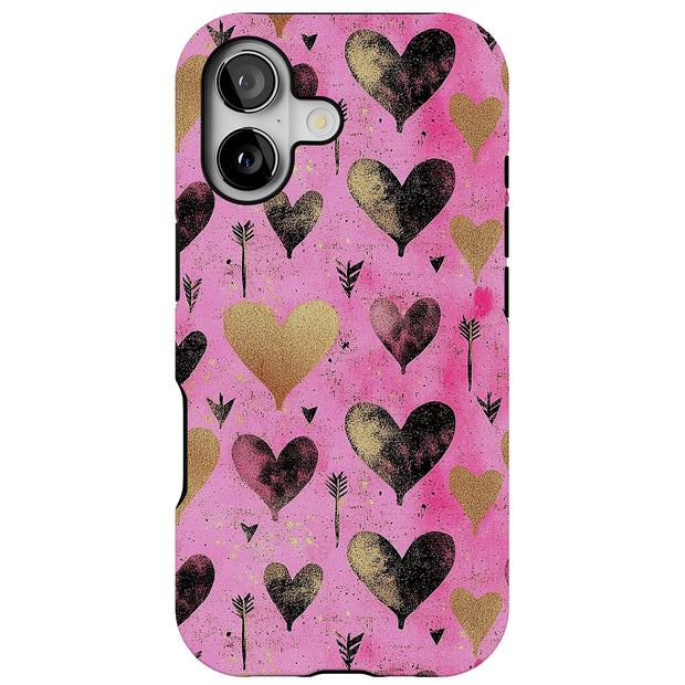 Valentine Heart Tough Cases For Apple iPhone (17, 16, 15, 14, 13, 12, 11, X, SE, 8, 7/ Air, Plus, Pro, Max, Mini, XR, XS), Print in USA