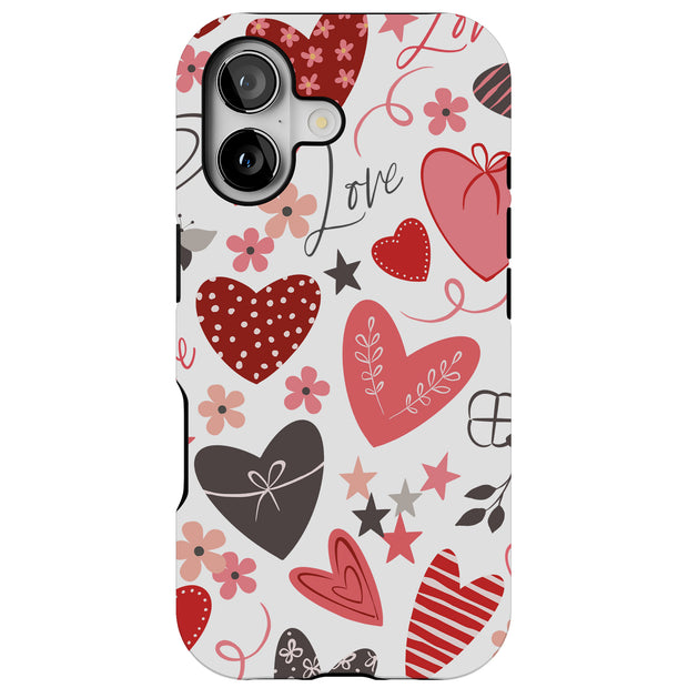 Valentines Love Tough Cases For Apple iPhone (17, 16, 15, 14, 13, 12, 11, X, SE, 8, 7/ Air, Plus, Pro, Max, Mini, XR, XS), Print in USA