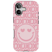 Smile Pink XO Tough Cases For Apple iPhone (17, 16, 15, 14, 13, 12, 11, X, SE, 8, 7/ Air, Plus, Pro, Max, Mini, XR, XS), Print in USA