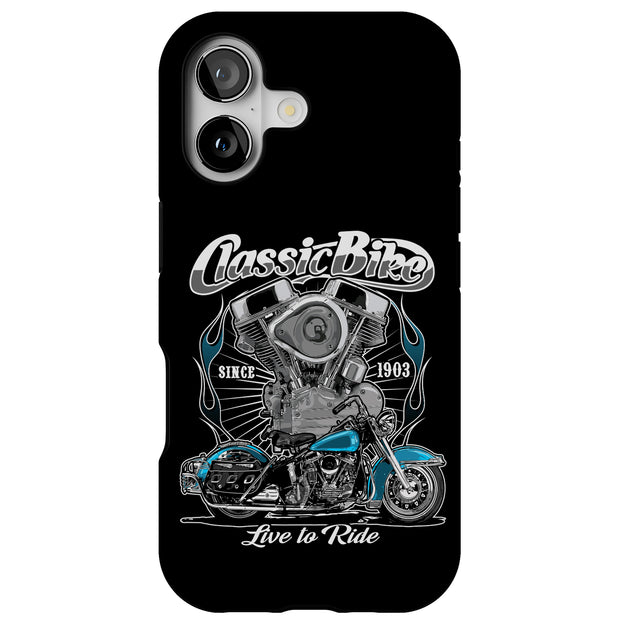 Old Motorbike 1 Tough Cases For Apple iPhone (17, 16, 15, 14, 13, 12, 11, X, SE, 8, 7/ Air, Plus, Pro, Max, Mini, XR, XS), Print in USA
