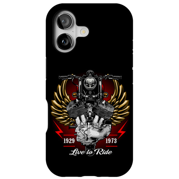 Old Motorbike 3 Tough Cases For Apple iPhone (17, 16, 15, 14, 13, 12, 11, X, SE, 8, 7/ Air, Plus, Pro, Max, Mini, XR, XS), Print in USA