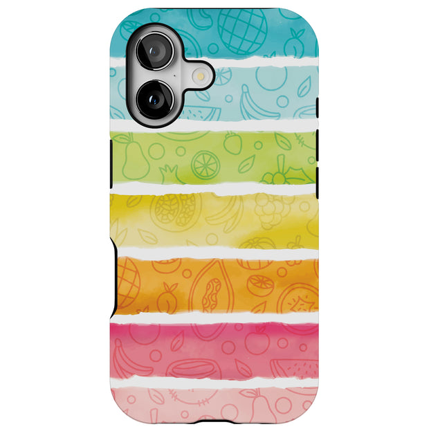 Color Fruit Tough Cases For Apple iPhone (17, 16, 15, 14, 13, 12, 11, X, SE, 8, 7/ Air, Plus, Pro, Max, Mini, XR, XS), Print in USA