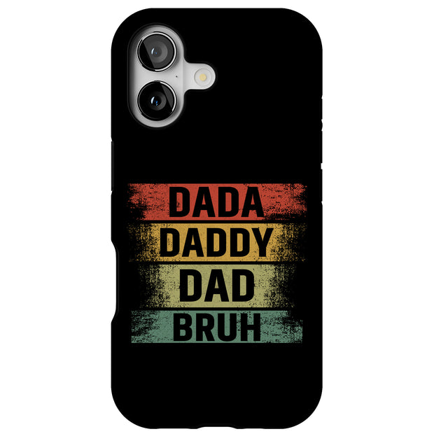 Funny Dad Bruh Tough Cases For Apple iPhone (17, 16, 15, 14, 13, 12, 11, X, SE, 8, 7/ Air, Plus, Pro, Max, Mini, XR, XS), Print in USA