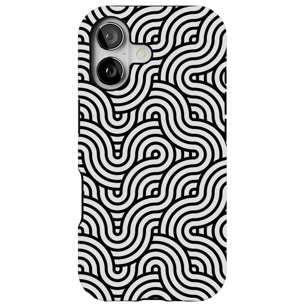 Japan Geo Waves Tough Cases For Apple iPhone (17, 16, 15, 14, 13, 12, 11, X, SE, 8, 7/ Air, Plus, Pro, Max, Mini, XR, XS), Print in USA