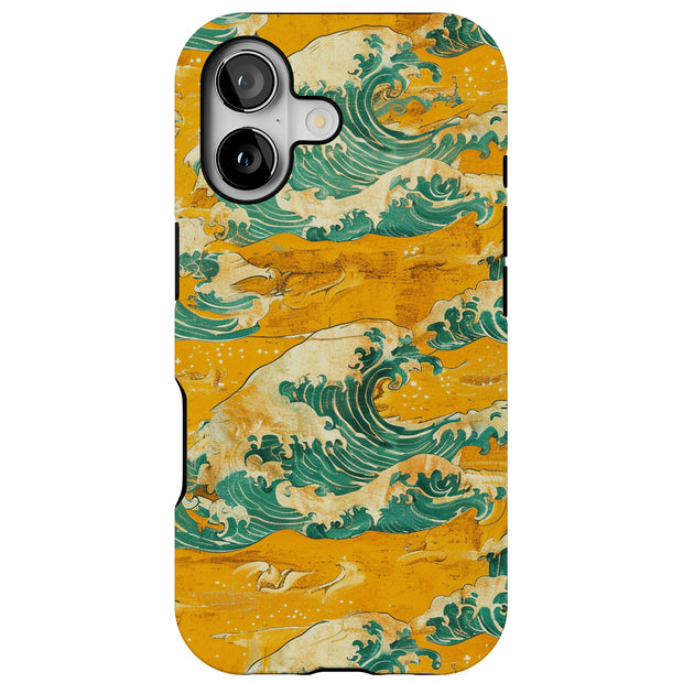 Japanese Wave 5 Tough Cases For Apple iPhone (17, 16, 15, 14, 13, 12, 11, X, SE, 8, 7/ Air, Plus, Pro, Max, Mini, XR, XS), Print in USA