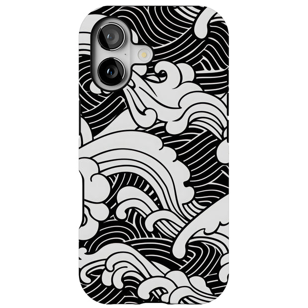 Japanese Wave 9 Tough Cases For Apple iPhone (17, 16, 15, 14, 13, 12, 11, X, SE, 8, 7/ Air, Plus, Pro, Max, Mini, XR, XS), Print in USA