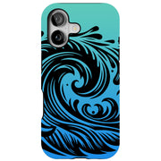 Line Art Waves Tough Cases For Apple iPhone (17, 16, 15, 14, 13, 12, 11, X, SE, 8, 7/ Air, Plus, Pro, Max, Mini, XR, XS), Print in USA