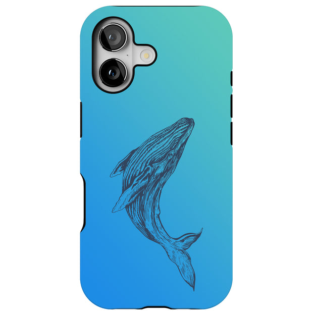 Humpback Whale8 Tough Cases For Apple iPhone (17, 16, 15, 14, 13, 12, 11, X, SE, 8, 7/ Air, Plus, Pro, Max, Mini, XR, XS), Print in USA