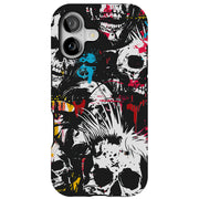 Punk Skulls 1 Tough Cases For Apple iPhone (17, 16, 15, 14, 13, 12, 11, X, SE, 8, 7/ Air, Plus, Pro, Max, Mini, XR, XS), Print in USA