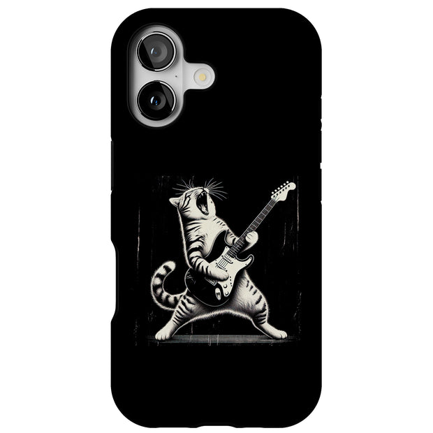 Cat Rock Roll 2 Tough Cases For Apple iPhone (17, 16, 15, 14, 13, 12, 11, X, SE, 8, 7/ Air, Plus, Pro, Max, Mini, XR, XS), Print in USA