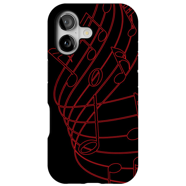 Musical Staff Tough Cases For Apple iPhone (17, 16, 15, 14, 13, 12, 11, X, SE, 8, 7/ Air, Plus, Pro, Max, Mini, XR, XS), Print in USA