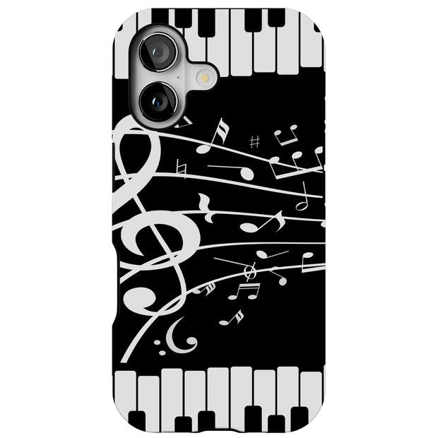 Musical Piano Tough Cases For Apple iPhone (17, 16, 15, 14, 13, 12, 11, X, SE, 8, 7/ Air, Plus, Pro, Max, Mini, XR, XS), Print in USA
