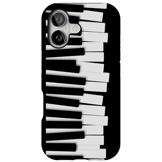 Piano Key Chaos Tough Cases For Apple iPhone (17, 16, 15, 14, 13, 12, 11, X, SE, 8, 7/ Air, Plus, Pro, Max, Mini, XR, XS), Print in USA